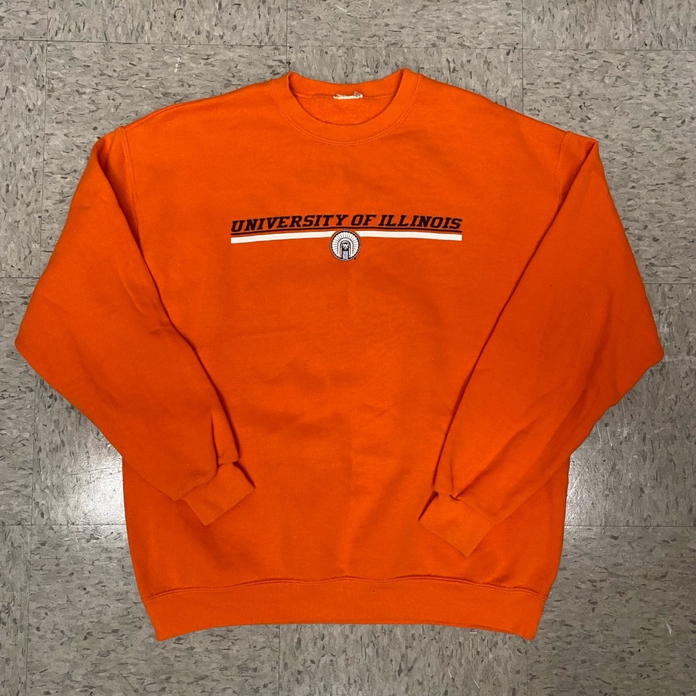 University of Illinois Sweatshirt Orange Size L